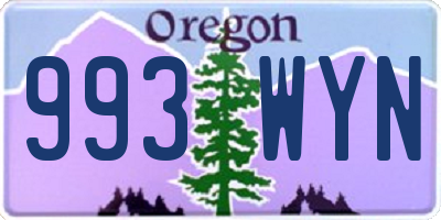 OR license plate 993WYN