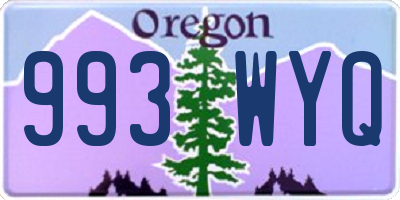 OR license plate 993WYQ