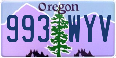 OR license plate 993WYV