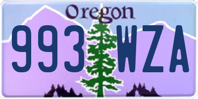 OR license plate 993WZA