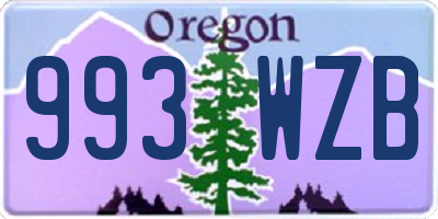 OR license plate 993WZB