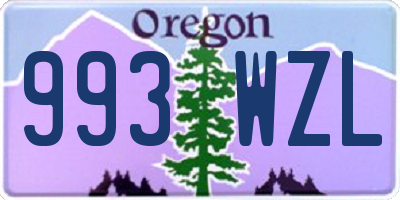 OR license plate 993WZL
