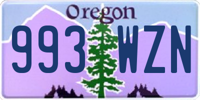 OR license plate 993WZN