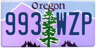 OR license plate 993WZP