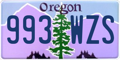 OR license plate 993WZS