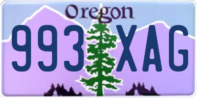 OR license plate 993XAG