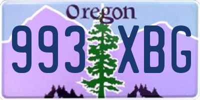 OR license plate 993XBG
