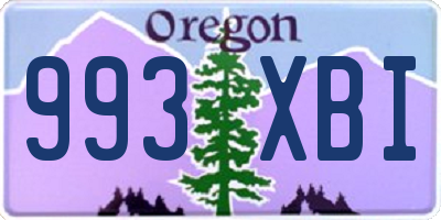 OR license plate 993XBI
