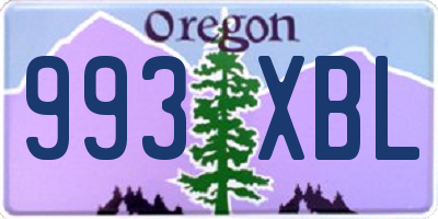 OR license plate 993XBL