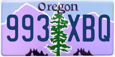 OR license plate 993XBQ