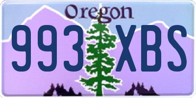 OR license plate 993XBS