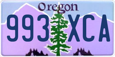OR license plate 993XCA
