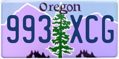 OR license plate 993XCG