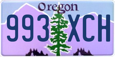 OR license plate 993XCH