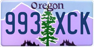 OR license plate 993XCK