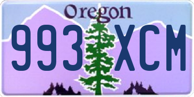 OR license plate 993XCM