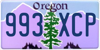 OR license plate 993XCP