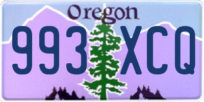 OR license plate 993XCQ