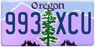 OR license plate 993XCU