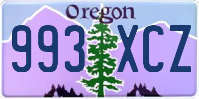OR license plate 993XCZ