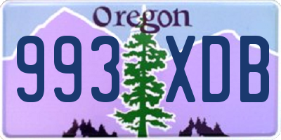 OR license plate 993XDB