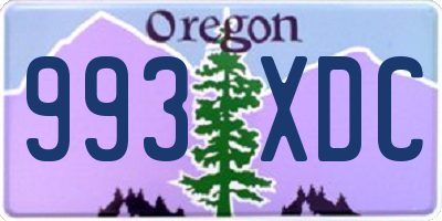 OR license plate 993XDC