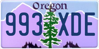 OR license plate 993XDE