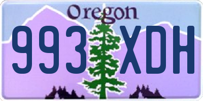 OR license plate 993XDH