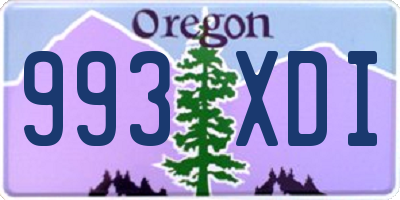 OR license plate 993XDI