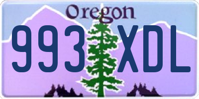 OR license plate 993XDL