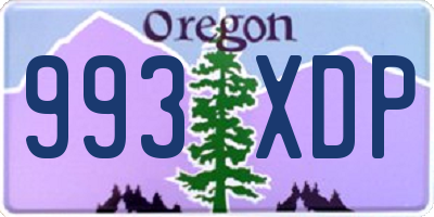 OR license plate 993XDP