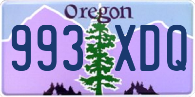 OR license plate 993XDQ