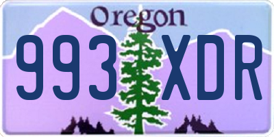 OR license plate 993XDR