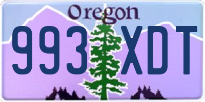 OR license plate 993XDT