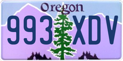 OR license plate 993XDV
