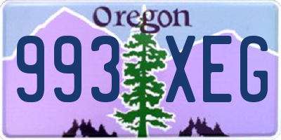 OR license plate 993XEG