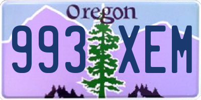 OR license plate 993XEM