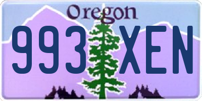 OR license plate 993XEN