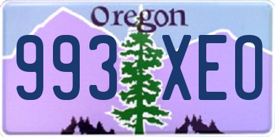 OR license plate 993XEO