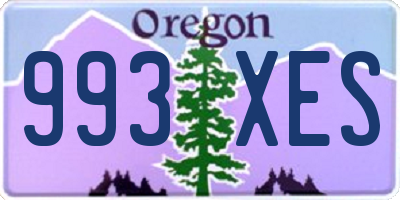 OR license plate 993XES