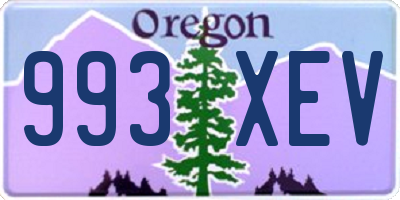 OR license plate 993XEV
