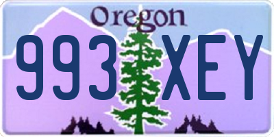 OR license plate 993XEY