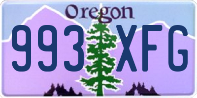 OR license plate 993XFG