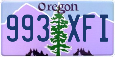 OR license plate 993XFI