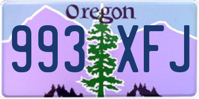 OR license plate 993XFJ