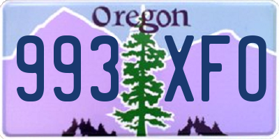 OR license plate 993XFO