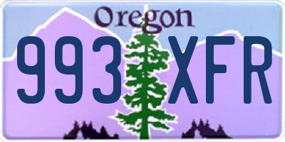 OR license plate 993XFR