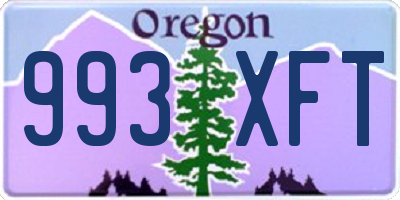 OR license plate 993XFT