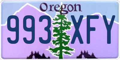 OR license plate 993XFY