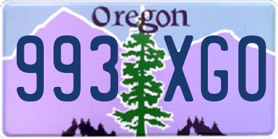 OR license plate 993XGO